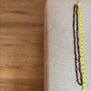 Tiger eye long Brown Beaded Necklace